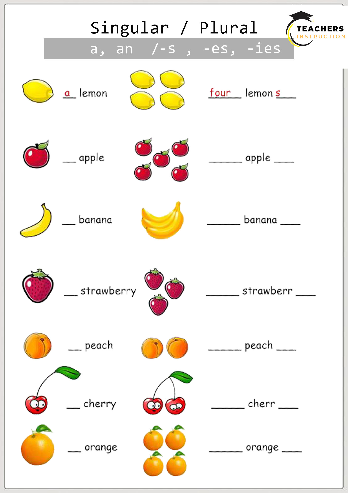 Fruit Worksheet