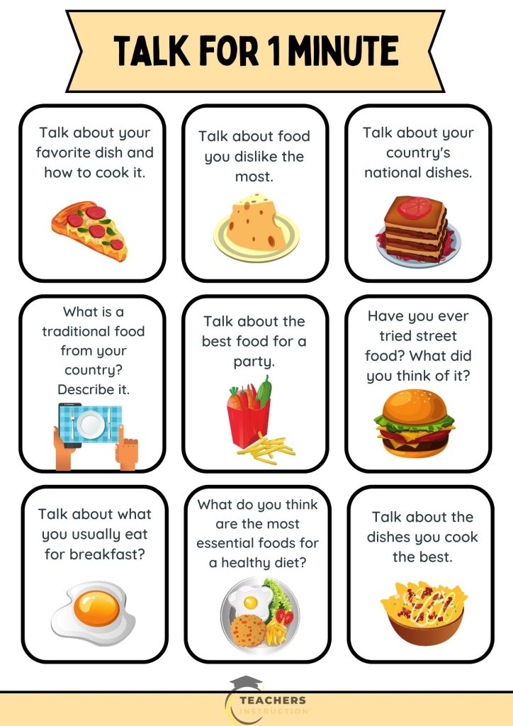 Food Speaking Cards