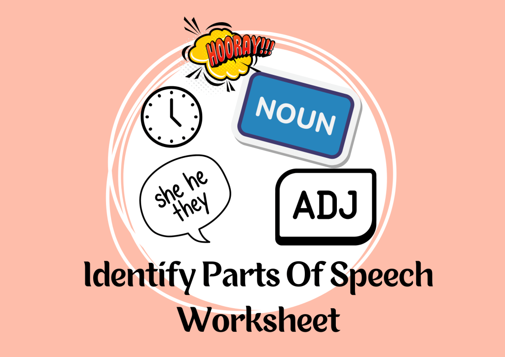 Identify Parts Of Speech Worksheet