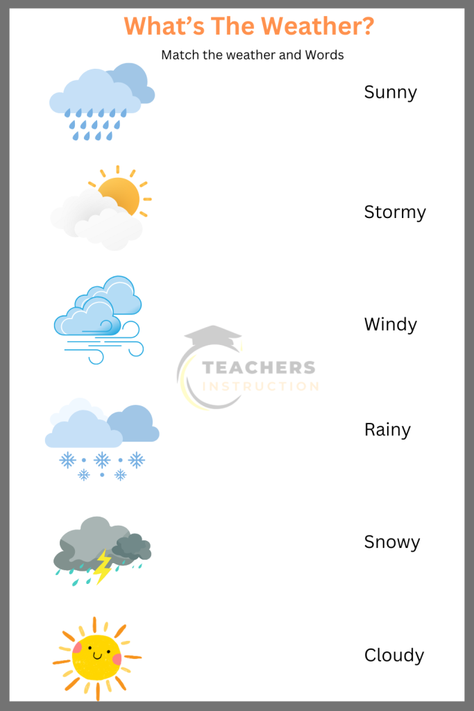 Weather Worksheet For Preschool 1