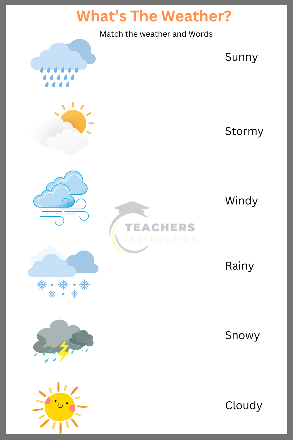 Weather Worksheet For Preschool