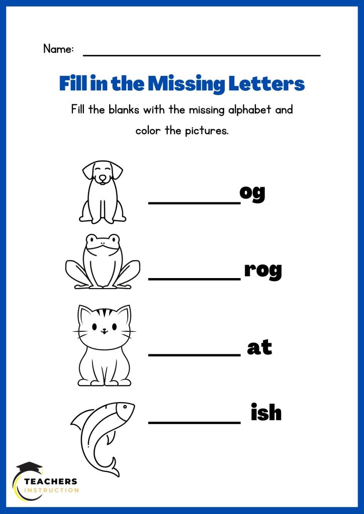 missing alphabet worksheets for kindergarten