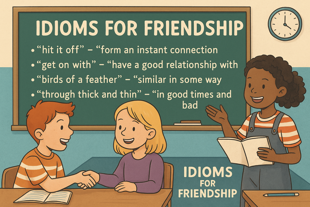 idioms for friendship classroom with examples
